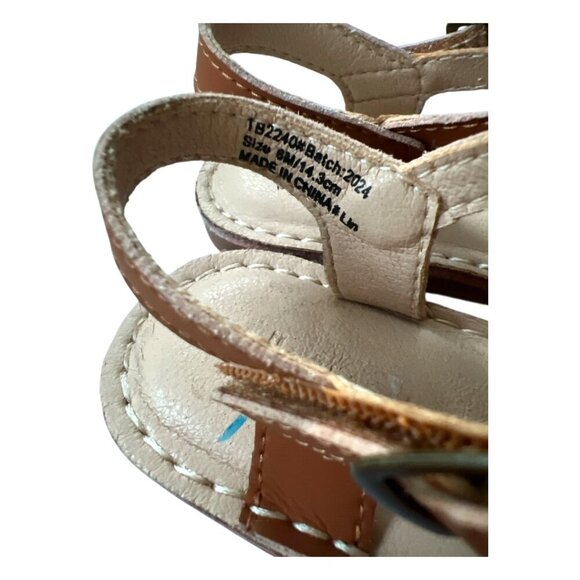 THEE BRON Toddler GIrl's Comfort Sandals Kids Sandals Brown Soft Leather Size 6 - Picture 7 of 9